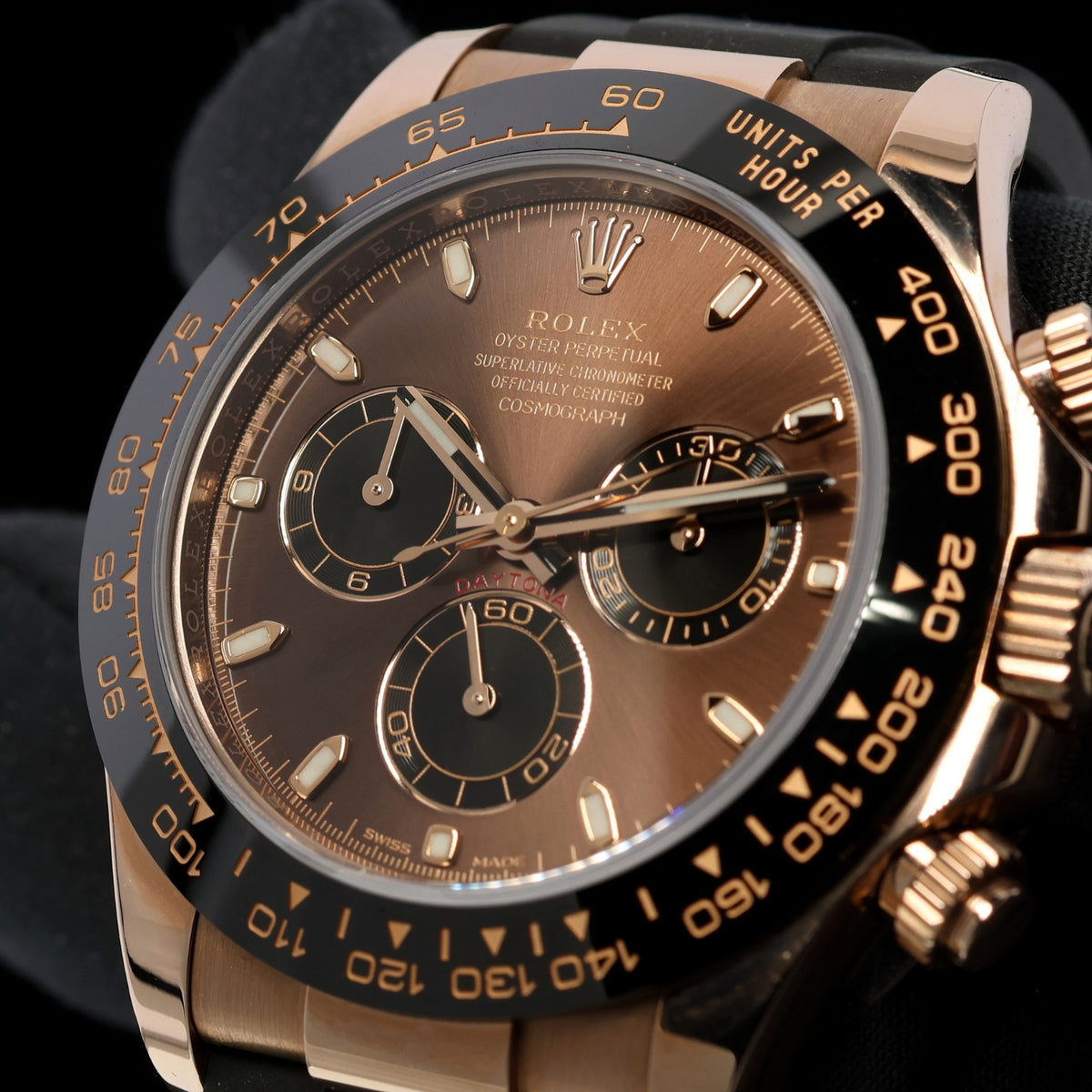 Rolex Daytona Everose Gold, Chocolate Dial, Oysterflex, Ref. 116515LN, 2020, B+P