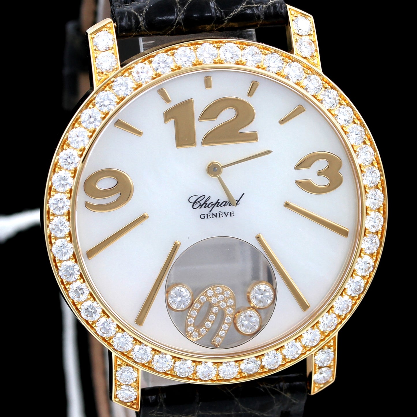 Chopard Happy Diamonds Time, Gelbgold, Perlmutt-Zifferblatt, 207450-0005, B+P