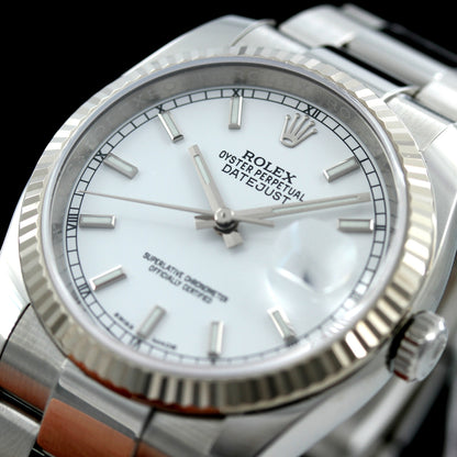 Rolex Datejust 36, White Dial, Oyster, Ref. 116234, B+P