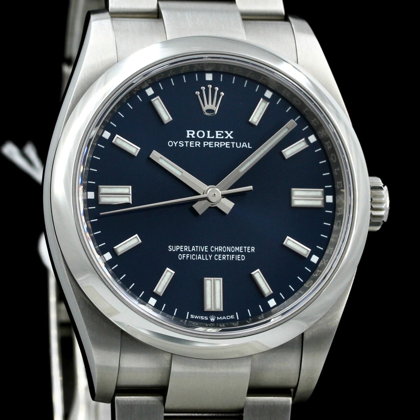 Rolex Oyster Perpetual 36, blue dial, Ref. 126000, 2022, ungetragen, B+P