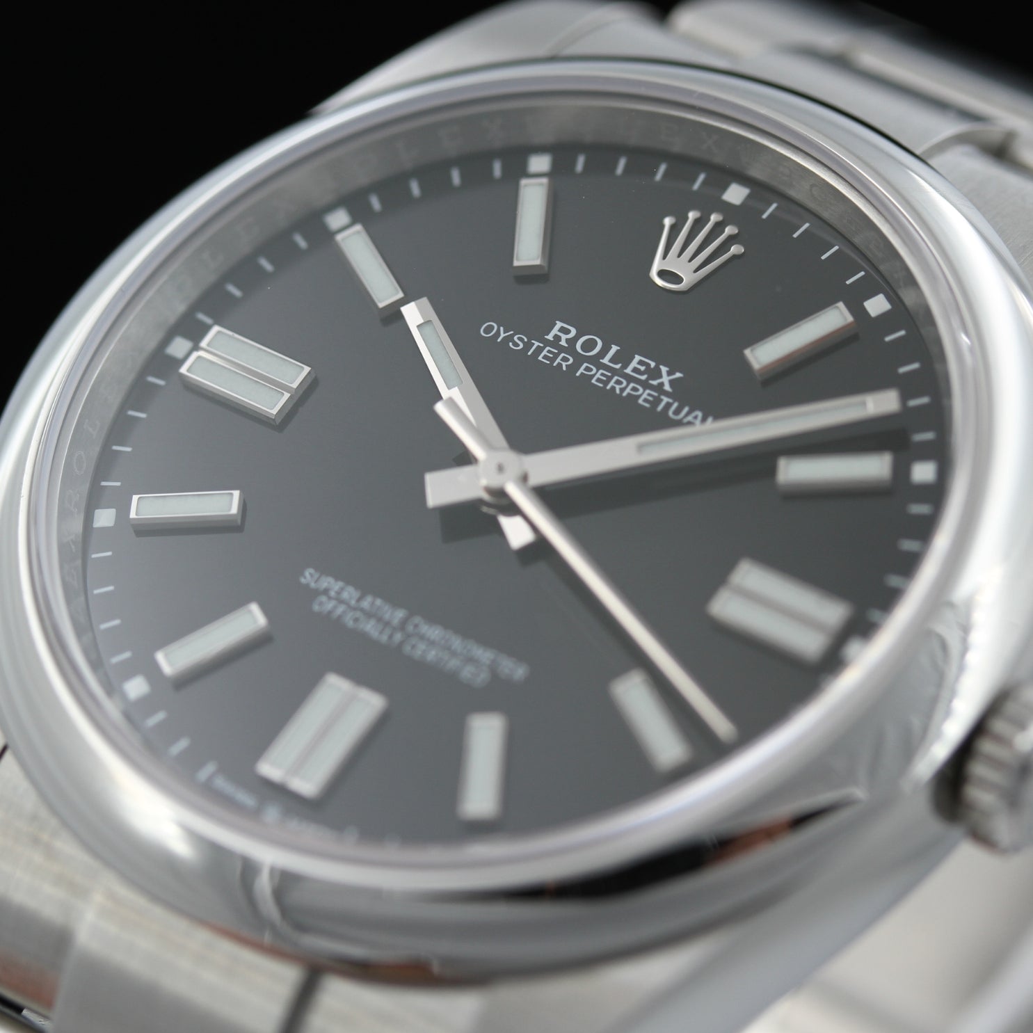Rolex Oyster Perpetual 41, Black Dial, Ref. 124300, 11-2024, B+P