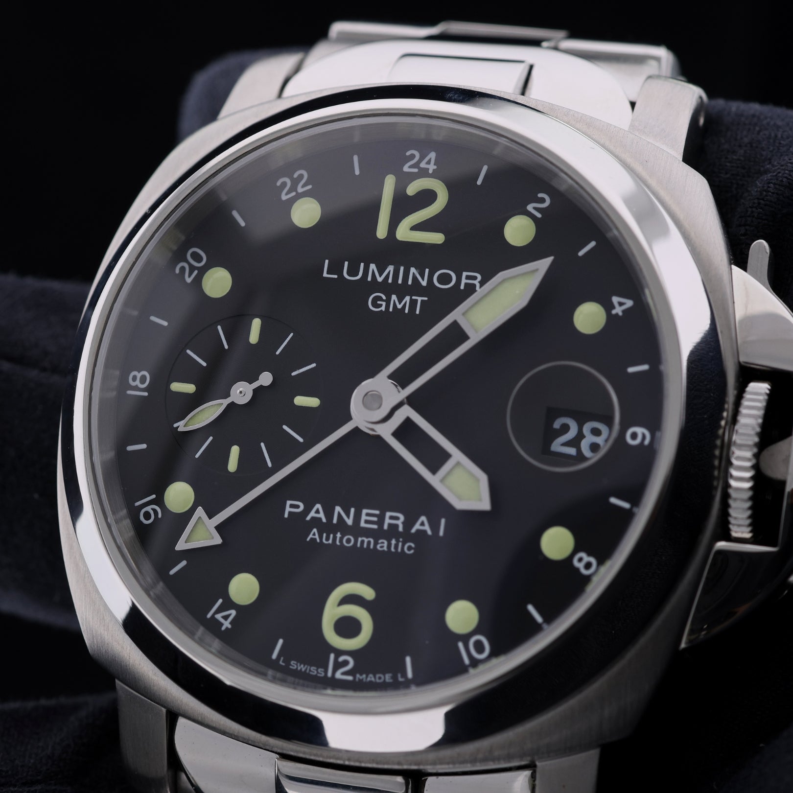 Panerai Luminor GMT Automatic, Edelstahl, LC100, Ref. PAM00160, 04-2006, B+P