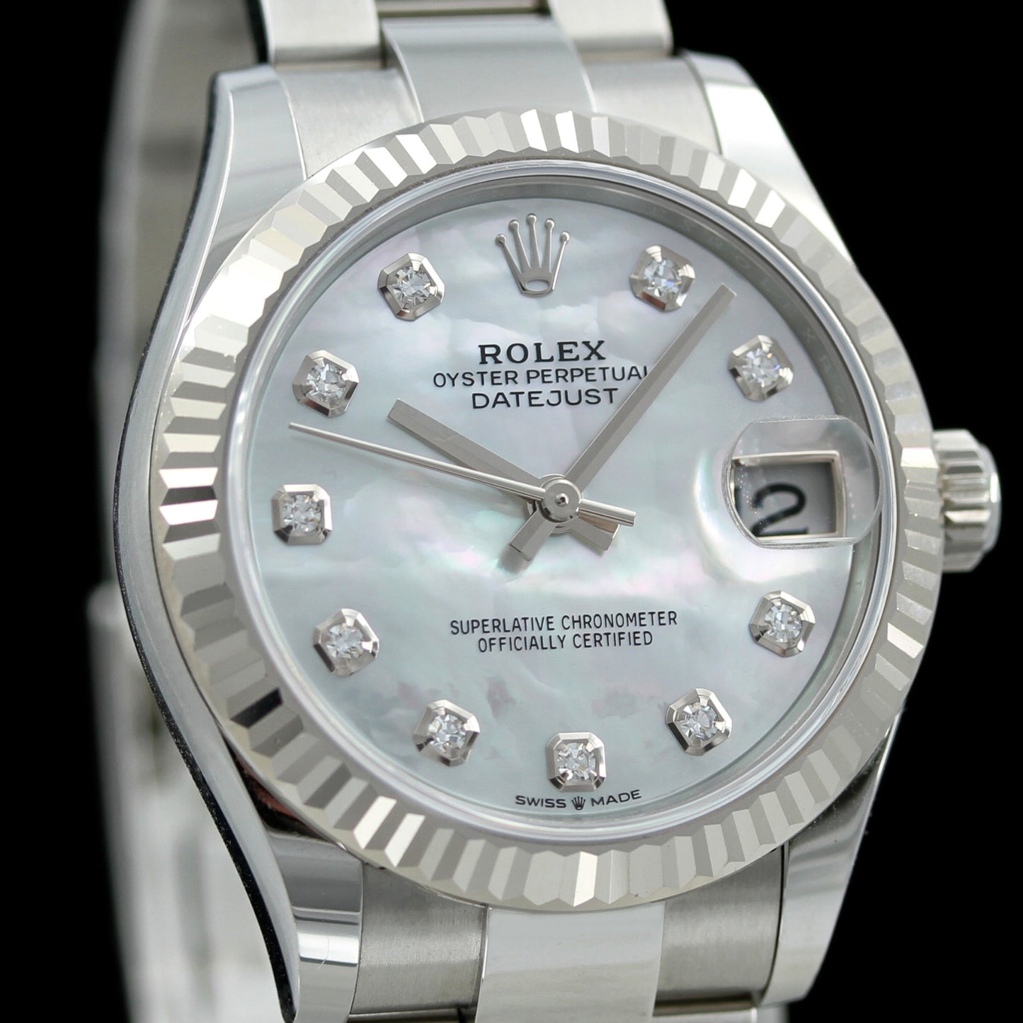 Rolex Ladies Datejust 31mm, MOP Perlmutt Brillanten, Ref. 278274, B+P