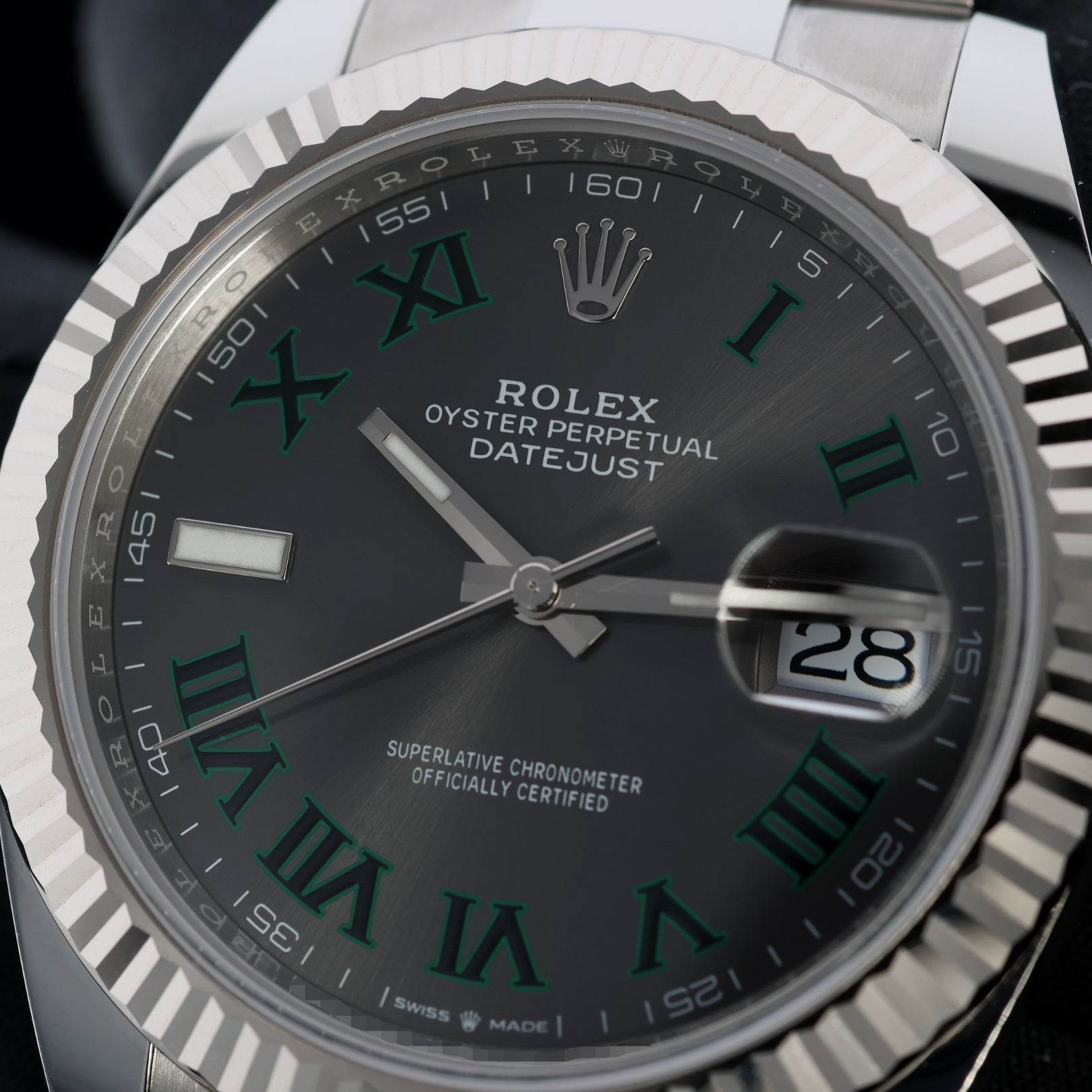 Rolex Datejust 41 "Wimbledon", Oyster, mit Erstkaufrechnung, Ref. 126334, 05-2025, B+P