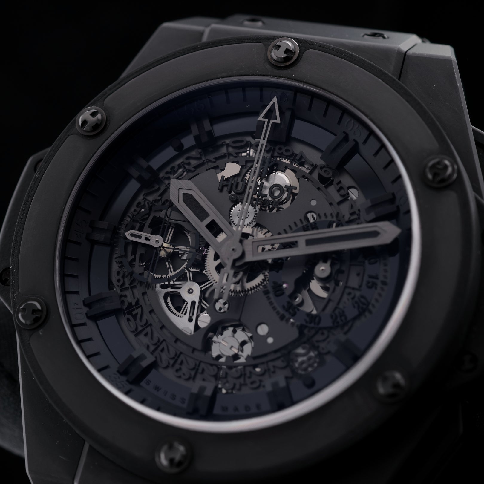 Hublot King Power Unico, Black Ceramic, LC100, Ref. 701.CI.0110.RX, 12-2011, B+P