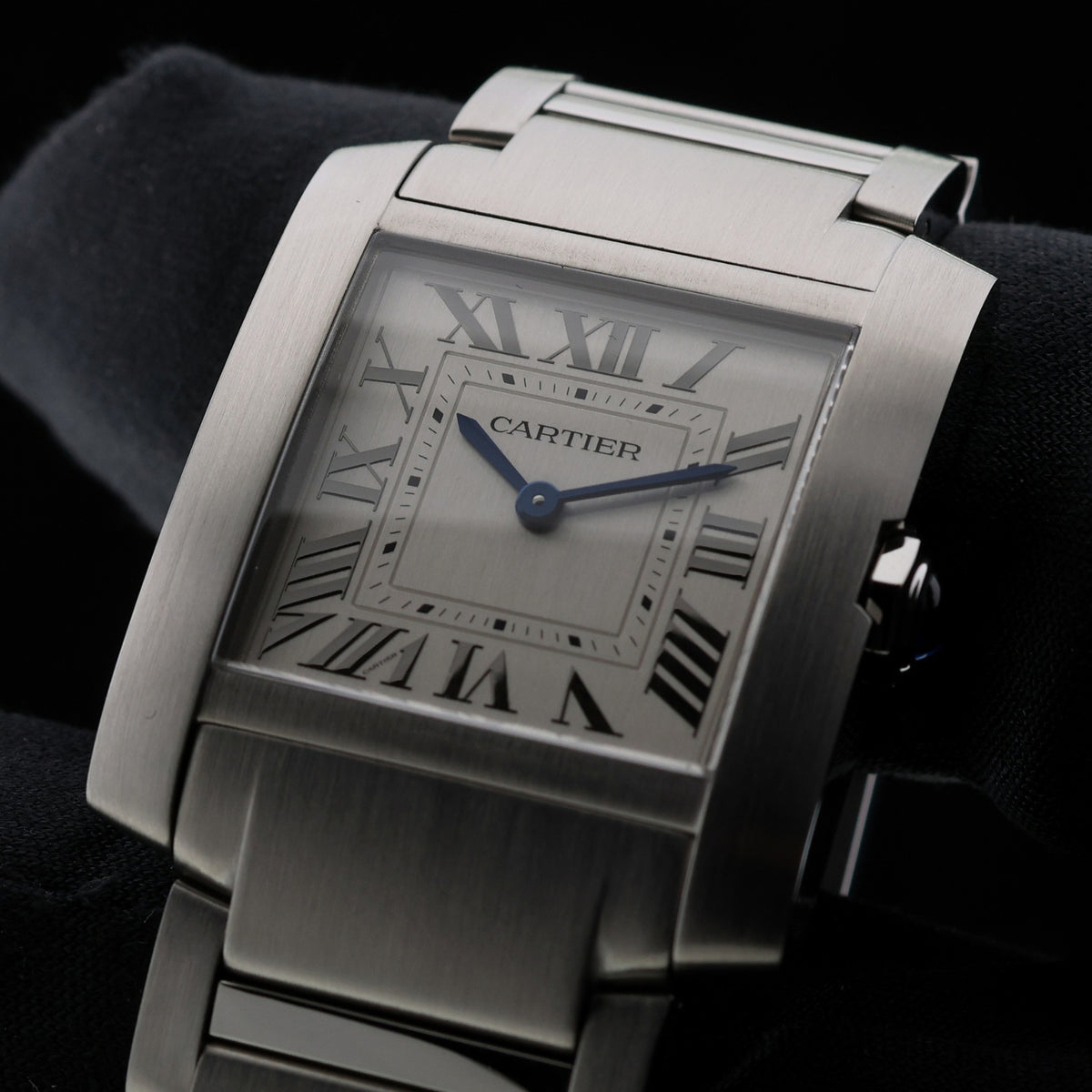 Cartier Tank Française, Edelstahl, 32x27mm, Quarz, Ref. WSTA0074, 11-2024, B+P