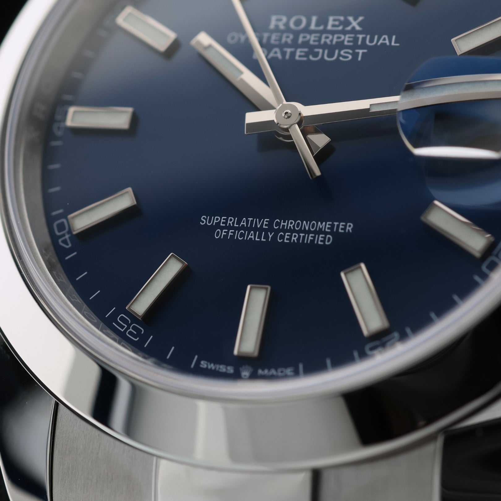 Rolex Datejust 41, Blue Dial, Oyster, Erstkaufrechnung, Ref. 126300, 09-2022, B+P