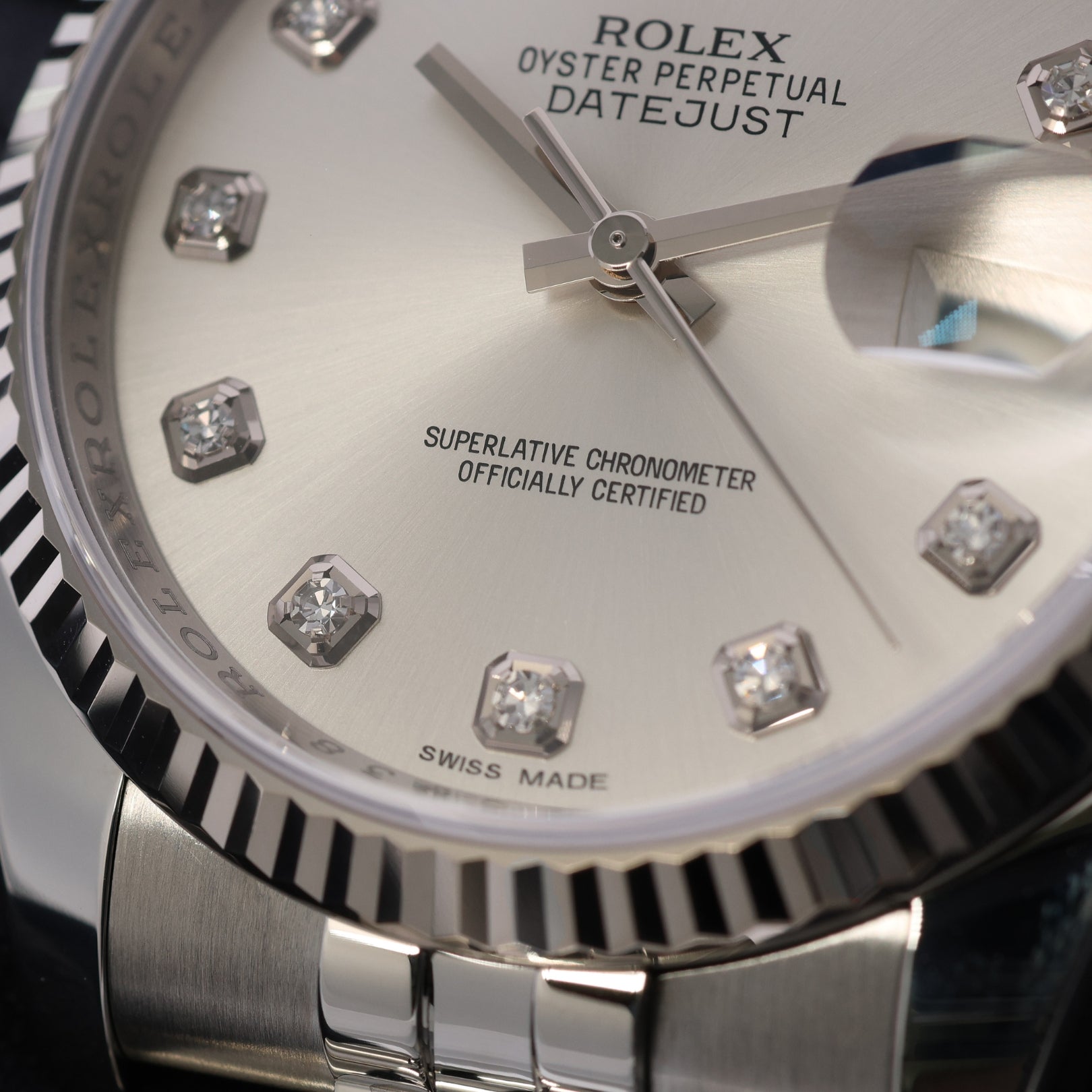 Rolex Datejust 36, Silver Diamond Dial, Jubilee, Ref. 116234, 04-2013, B+P