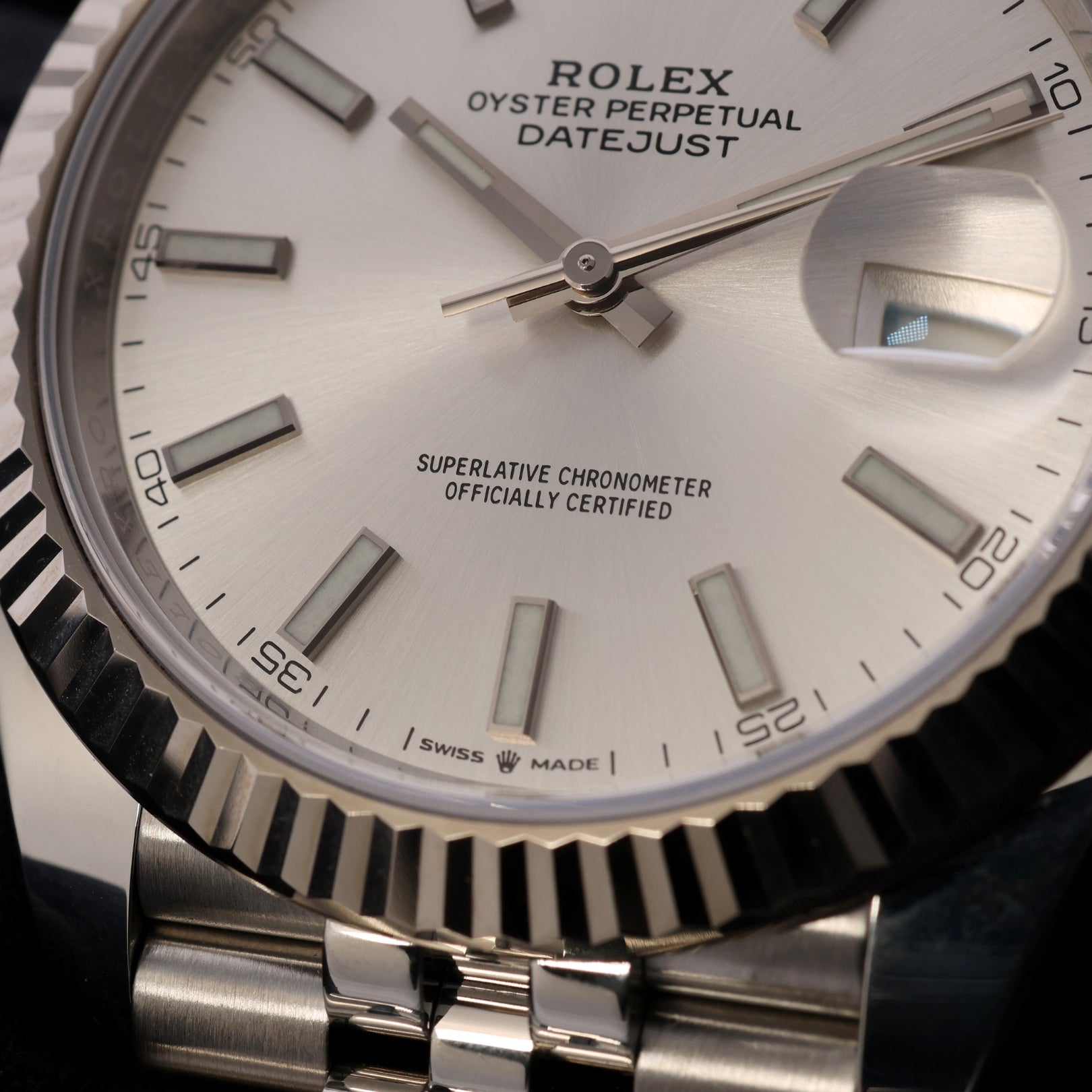 Rolex Datejust 41, Silver Dial, Jubilee, Ref. 126334, 12-2021, B+P