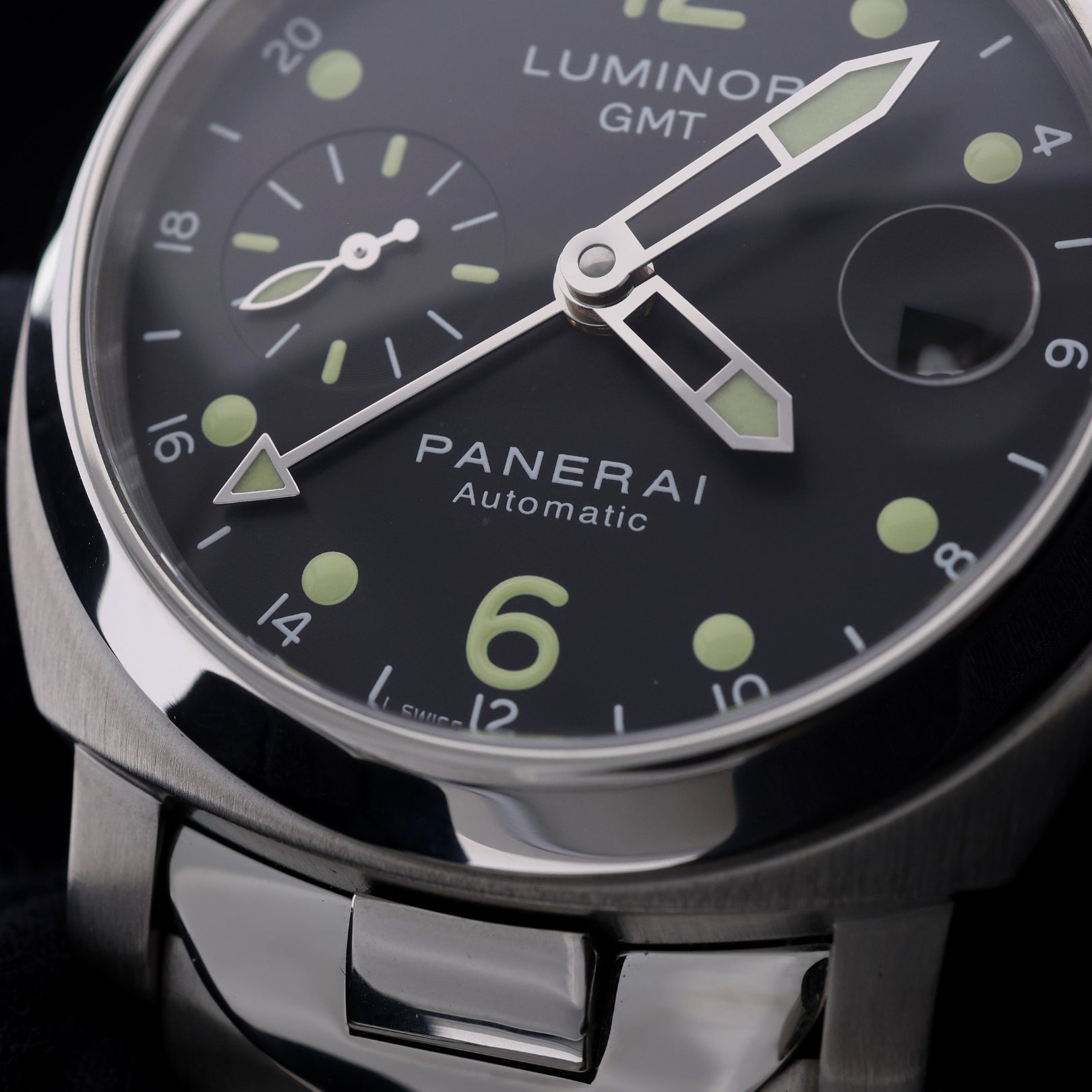 Panerai Luminor GMT Automatic, Edelstahl, LC100, Ref. PAM00160, 04-2006, B+P
