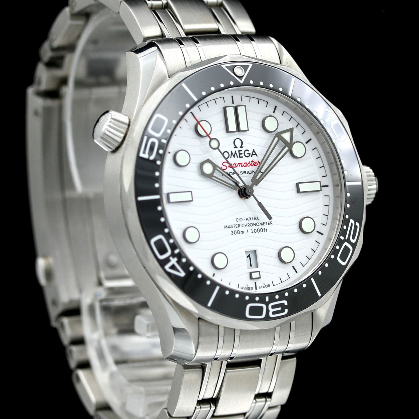 Omega Seamaster Diver 300M White Co-Axial Master 42mm, Ref. 210.30.42.20.04.001, B+P
