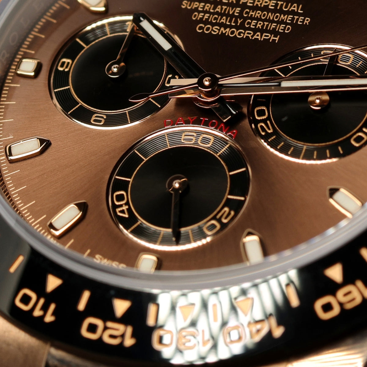 Rolex Daytona Everose Gold, Chocolate Dial, Oysterflex, Ref. 116515LN, 2020, B+P