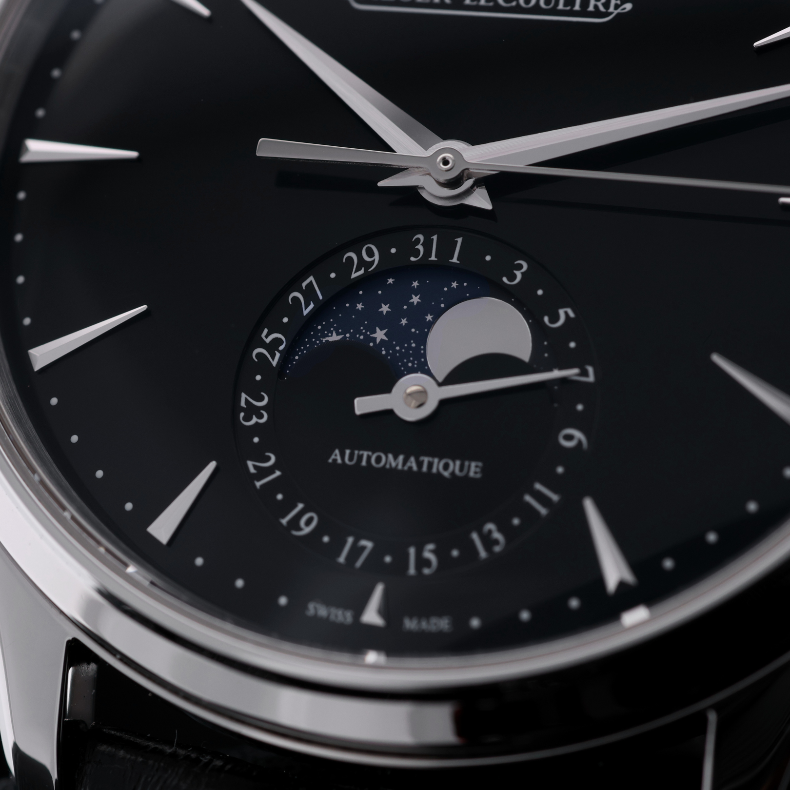 Jaeger-LeCoultre Master Ultra Thin Moon, Black Dial, Edelstahl, Ref. Q1368471, 12-2024, B+P