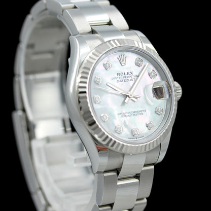 Rolex Ladies Datejust 31mm, MOP Perlmutt Brillanten, Ref. 278274, B+P