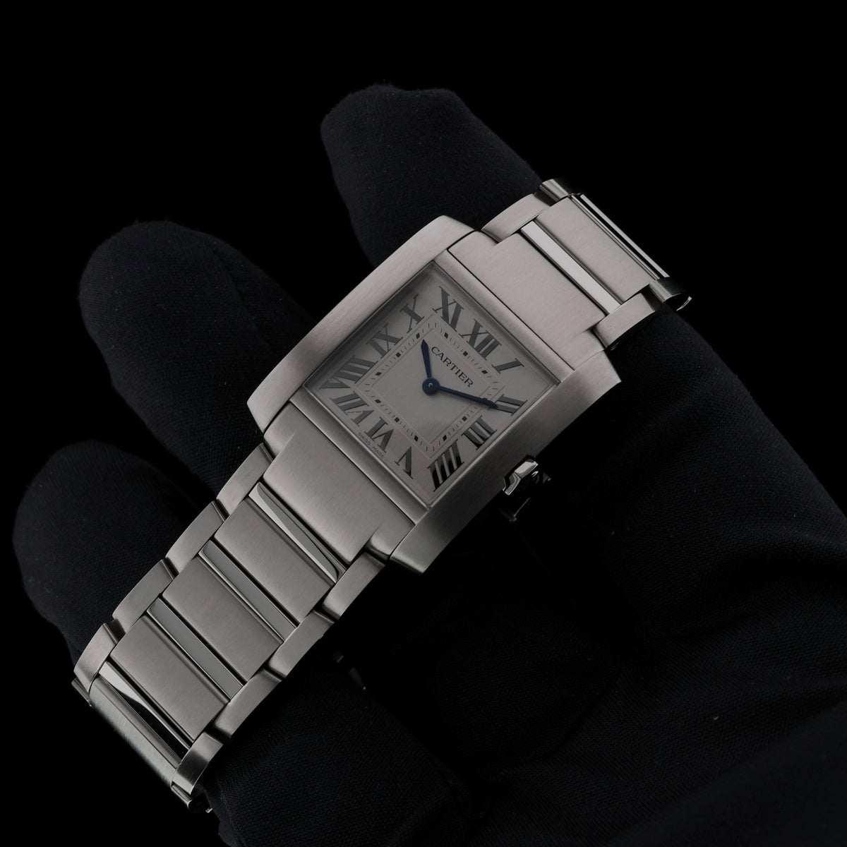 Cartier Tank Française, Edelstahl, 32x27mm, Quarz, Ref. WSTA0074, 11-2024, B+P