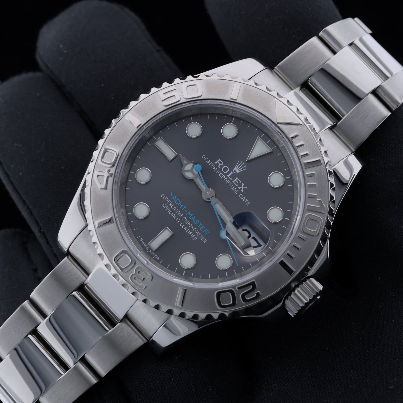 Rolex Yachtmaster 40mm, Edelstahl/Platin, Ref. 116622, B+P