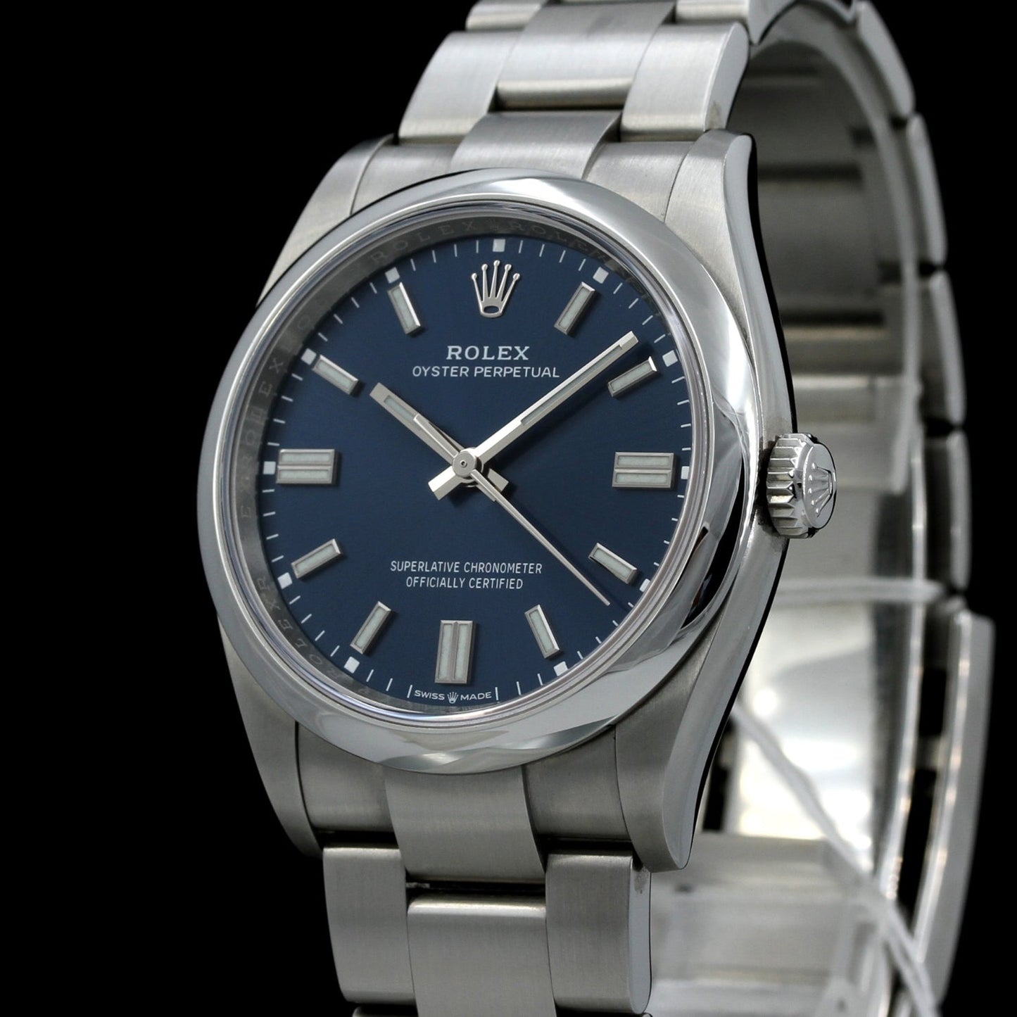 Rolex Oyster Perpetual 36, blue dial, Ref. 126000, 2022, ungetragen, B+P