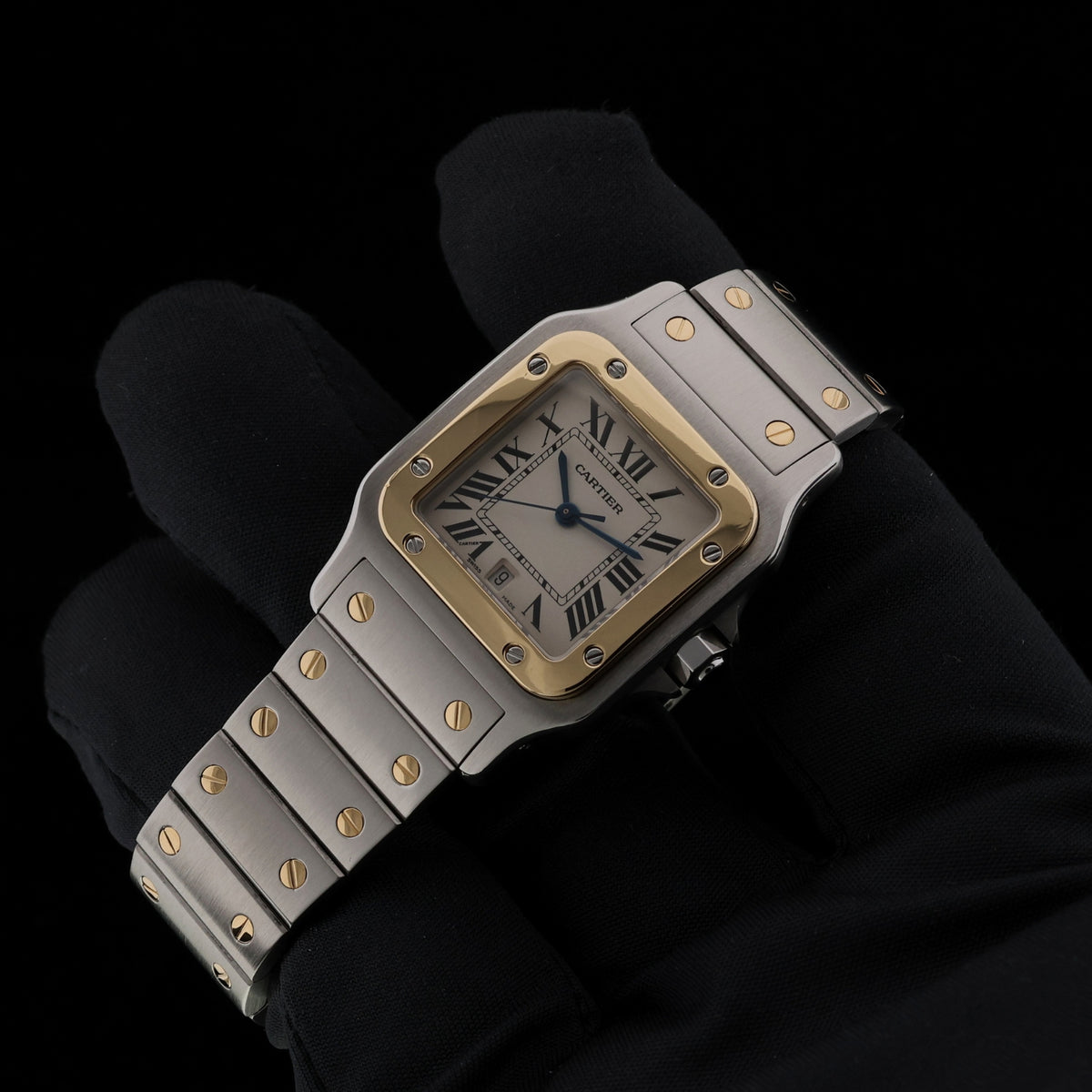 Cartier Santos Galbée, 29mm, Stahl/Gold, Ref. 1566, ohne B+P
