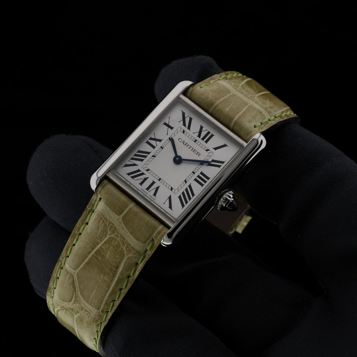 Cartier Tank Must, Solarbeat Large, 33.7x25.5mm, Edelstahl, Ref. WSTA0062, 2022, B+P