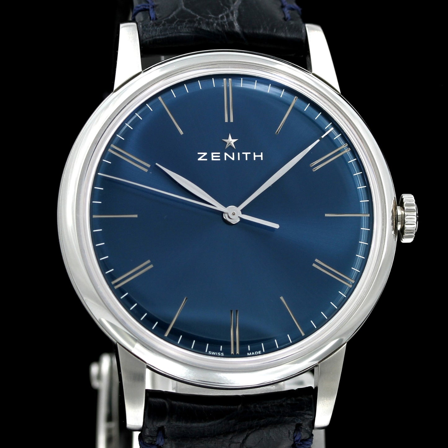 Zenith Elite 6150 Automatik 42 mm, Ref. 03.2272.6150/51.C700, Blue Dial, B+P