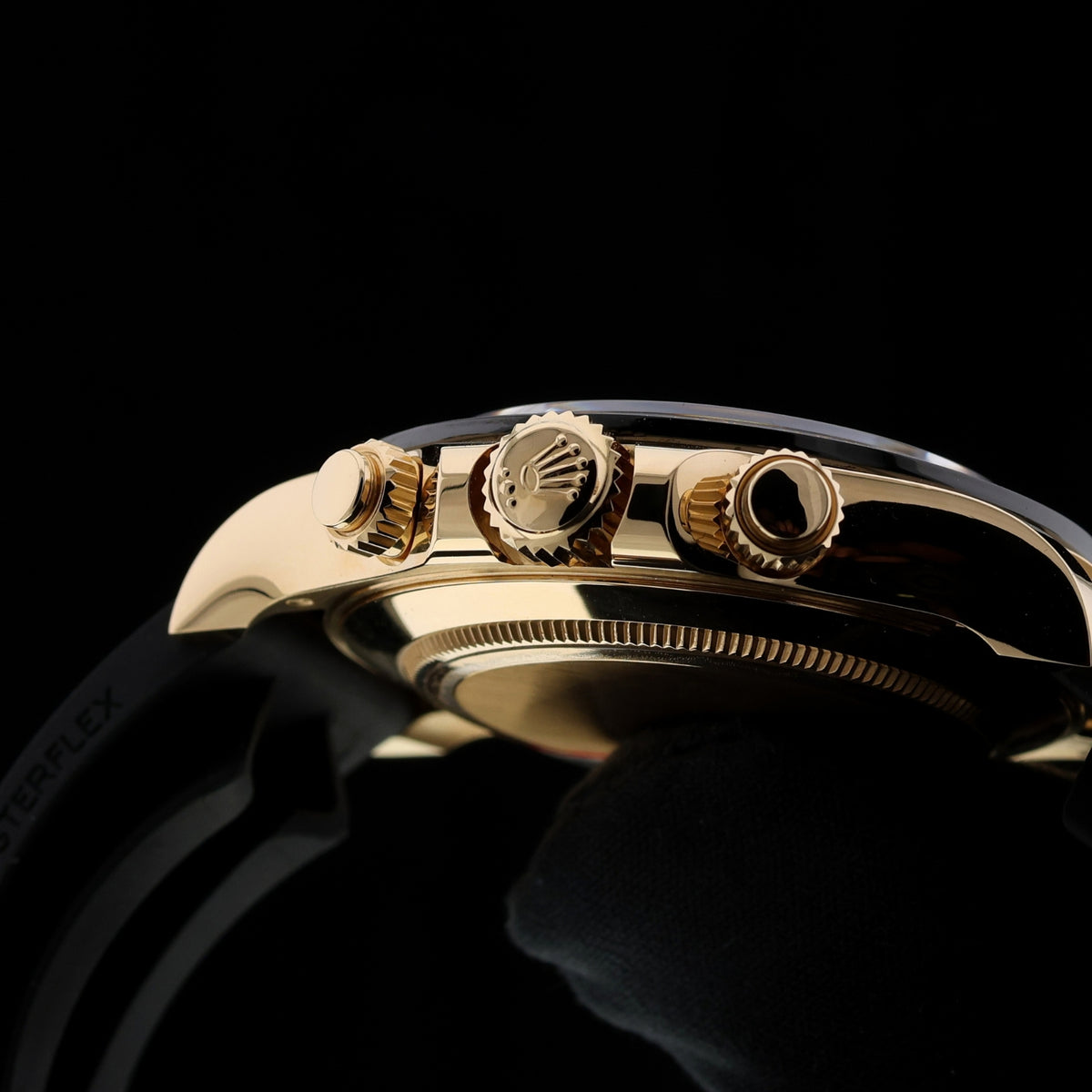 Rolex Daytona Cosmograph, Black Diamond Dial, Gelbgold, Ref. 116518LN, 2022, B+P