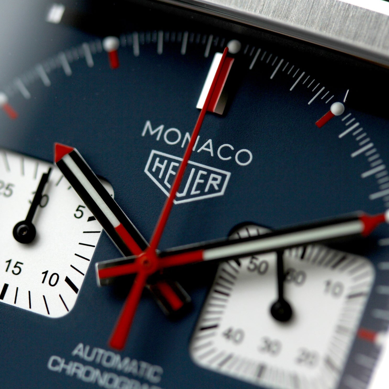 TAG Heuer Monaco Chronograph 39mm, Bau, Index, Datum, Ref. CAW211P.FC6356 in Box mit Erstkaufrechnung