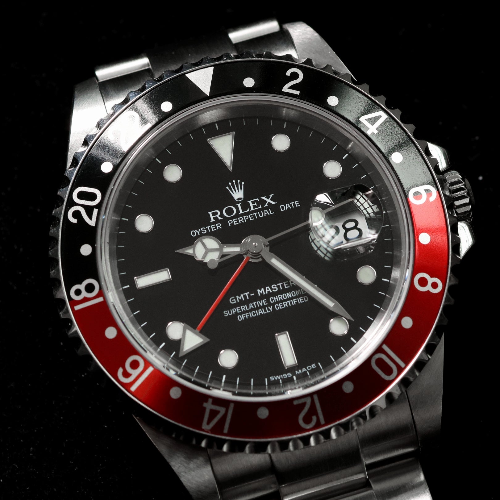 Rolex GMT Master II, "CokeBezel", Oyster, LC100, Ref. 16710, 12-2006, B+P
