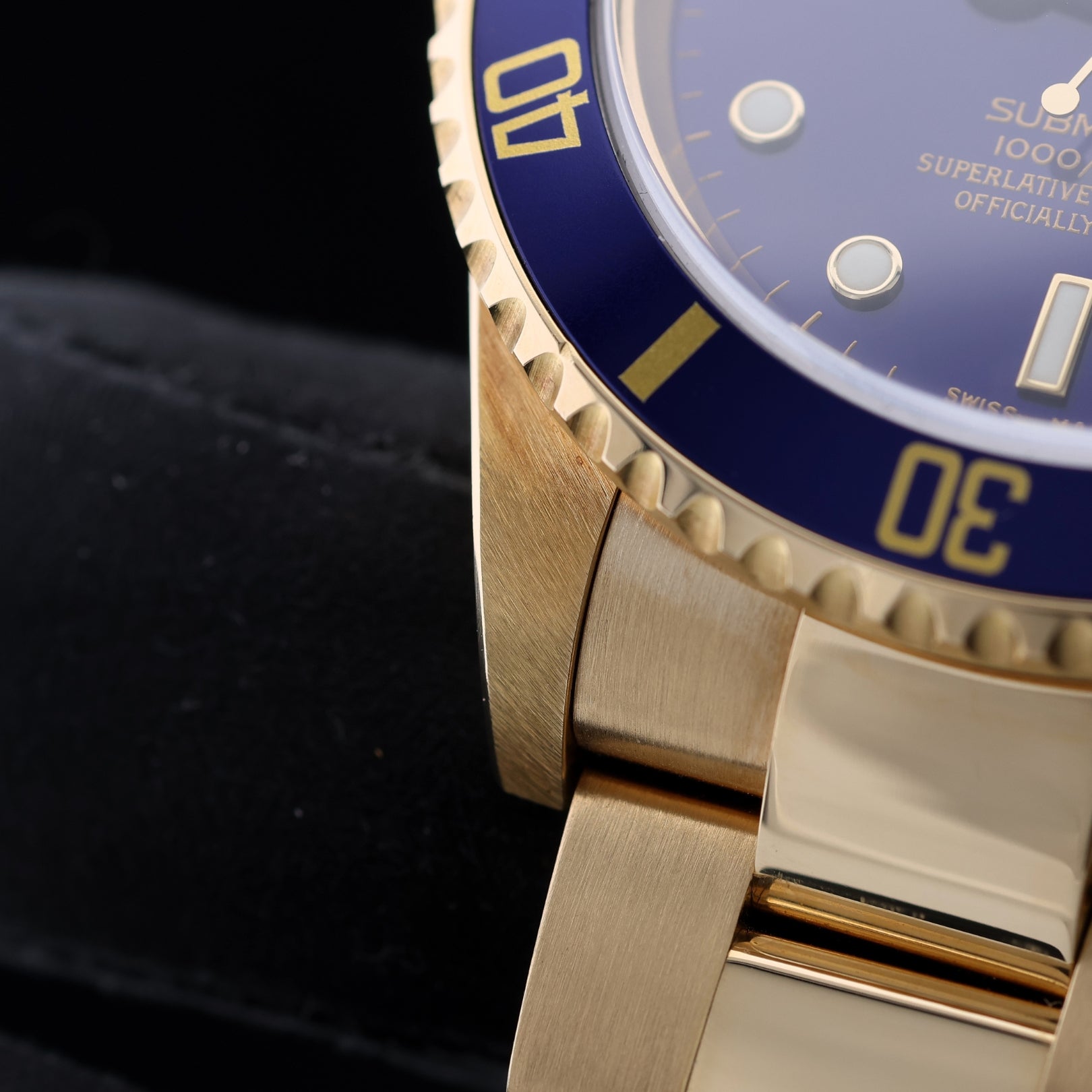 Rolex Submariner Date, Gelbgold, Purple, Blau, Ref. 16618LB, 03-2004, B+P