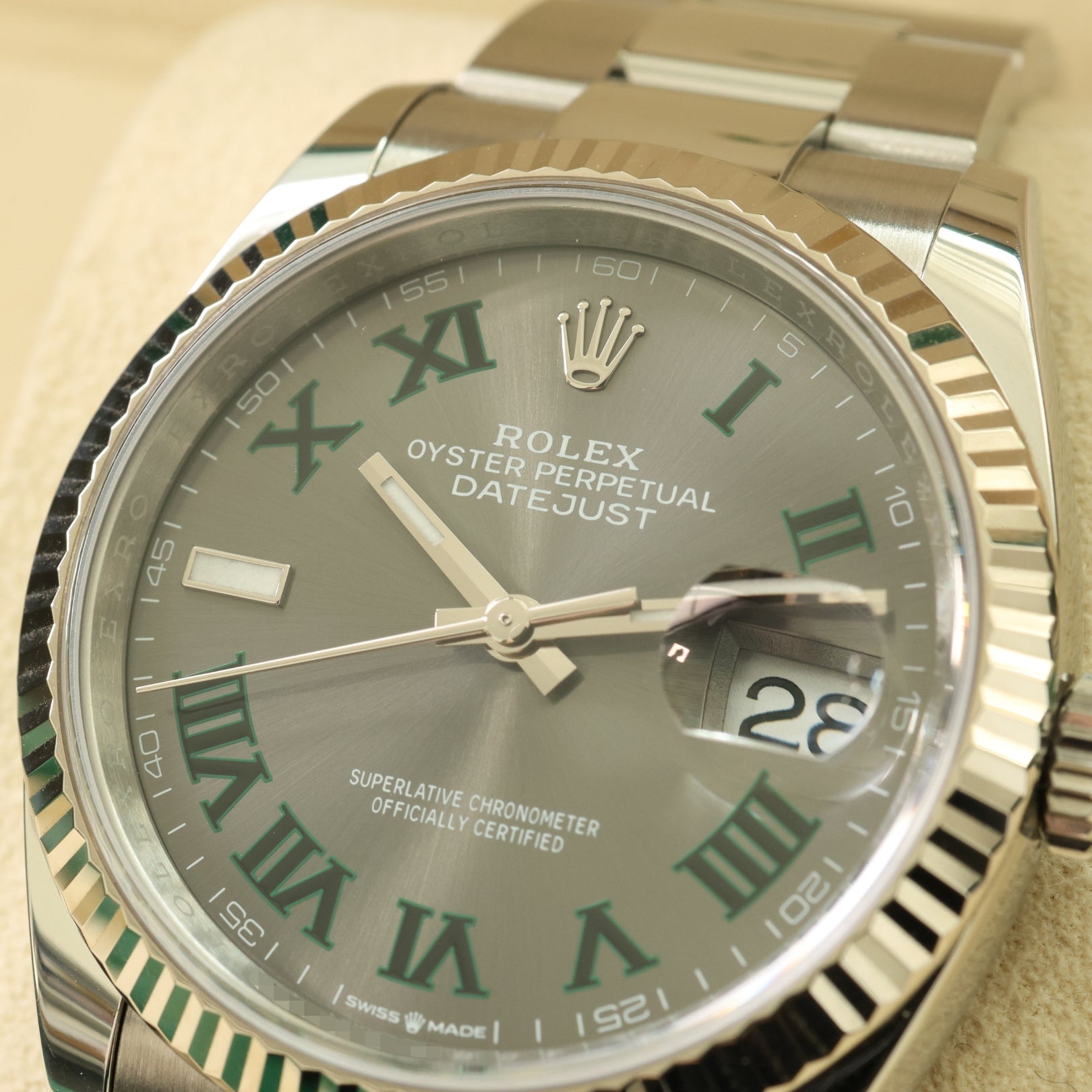 Rolex Datejust 36, Wimbledon Dial, Oyster, Ref. 126234, 2025, B+P