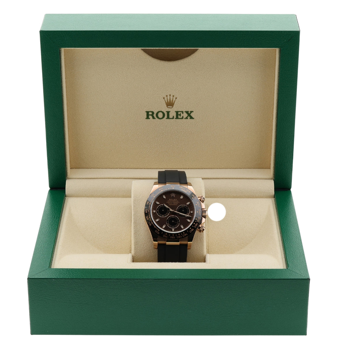 Rolex Daytona Everose Gold, Chocolate Dial, Oysterflex, Ref. 116515LN, 2020, B+P