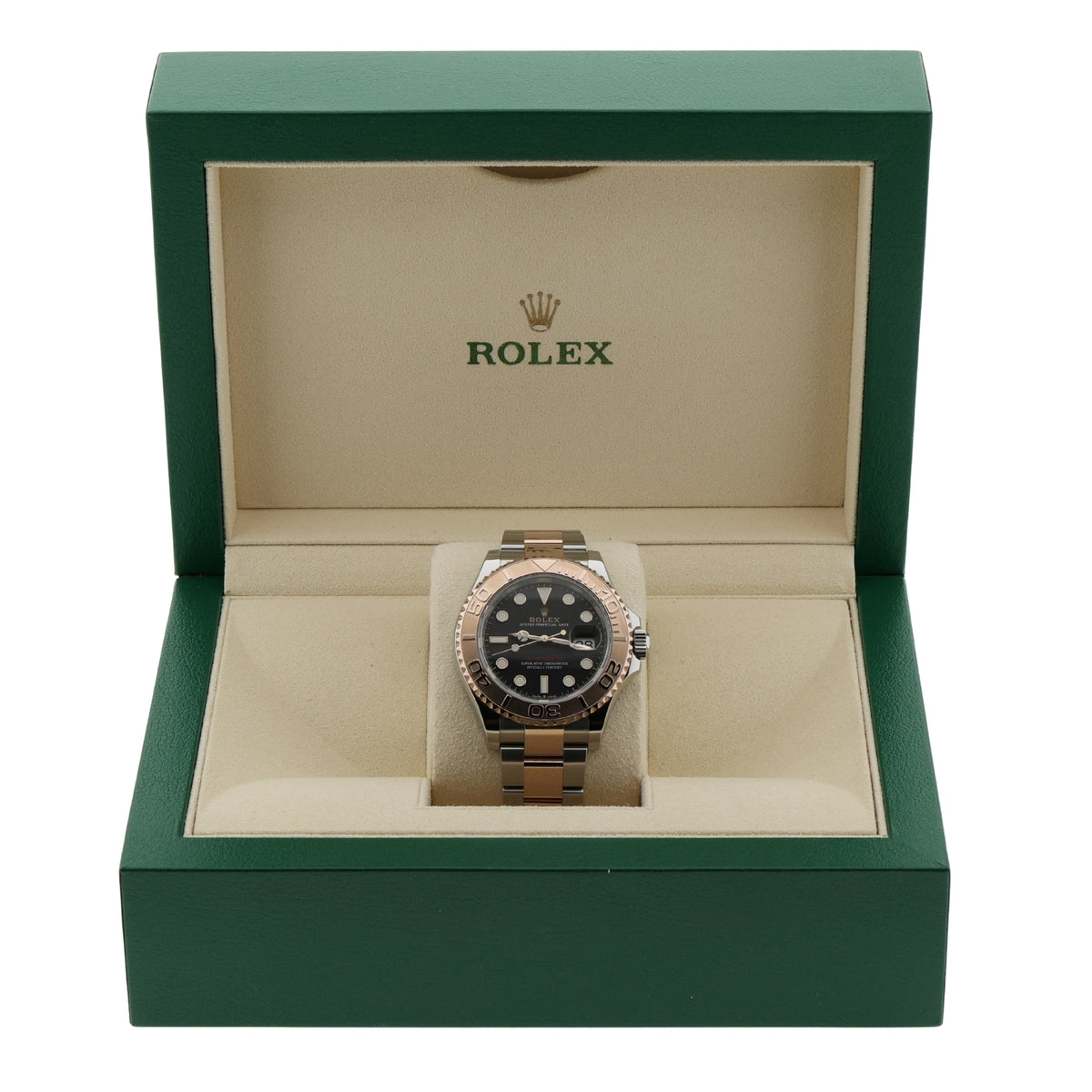 Rolex Yacht-Master 40, Black Dial, LC100, Erstkaufrechnung, Edelstahl/Everose Gold, Ref. 126621, 2023, B+P