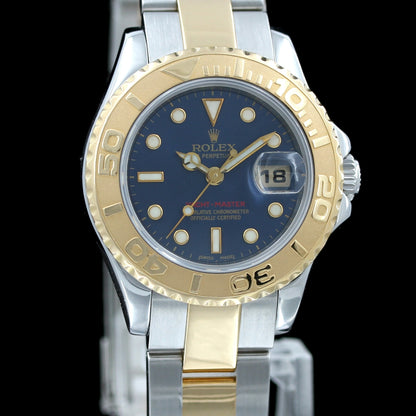 Rolex Yachtmaster 29 blue, Stahl/Gelbgold, Ref. 169623, 2005, B+P