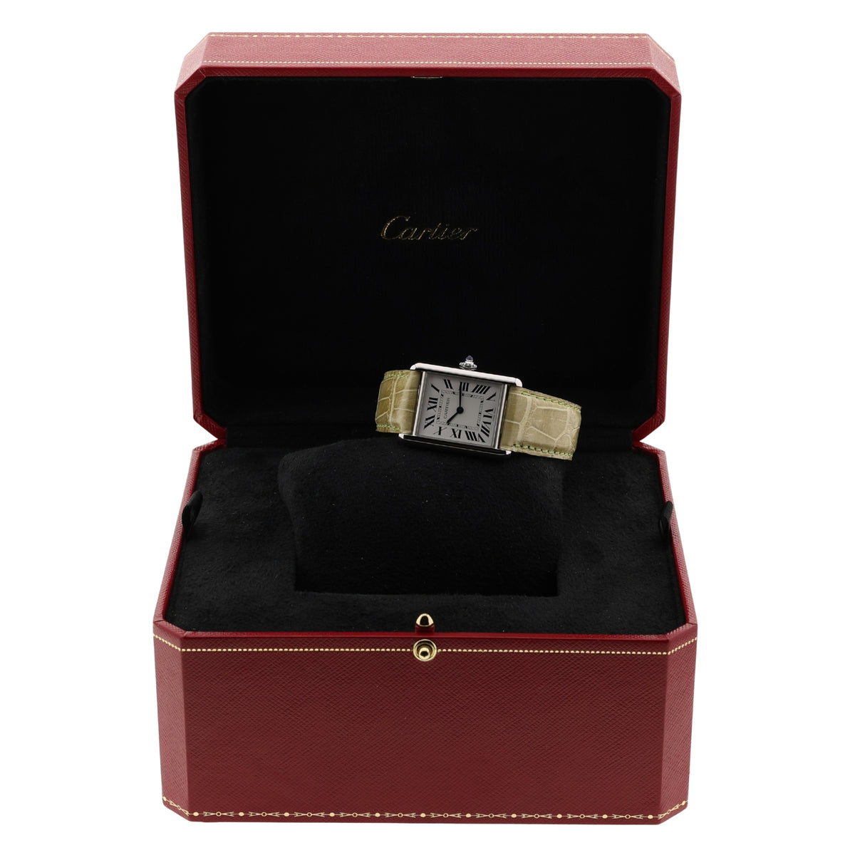 Cartier Tank Must, Solarbeat Large, 33.7x25.5mm, Edelstahl, Ref. WSTA0062, 2022, B+P