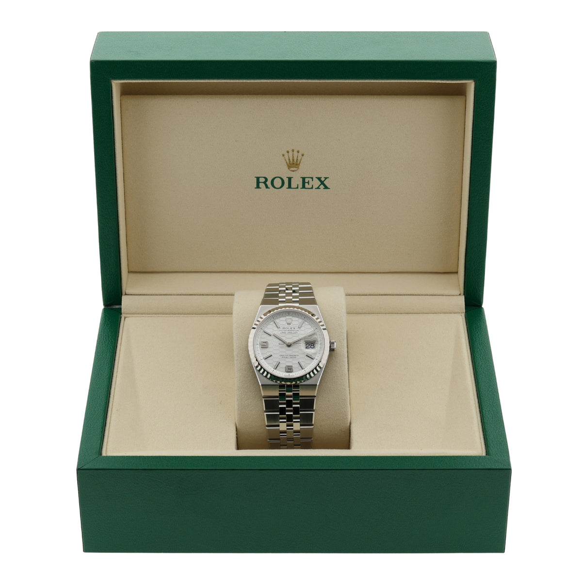 Rolex Land-Dweller 36, "White Honeycomb Dial", ungetragen, Ref. 127234, 09-2026, B+P
