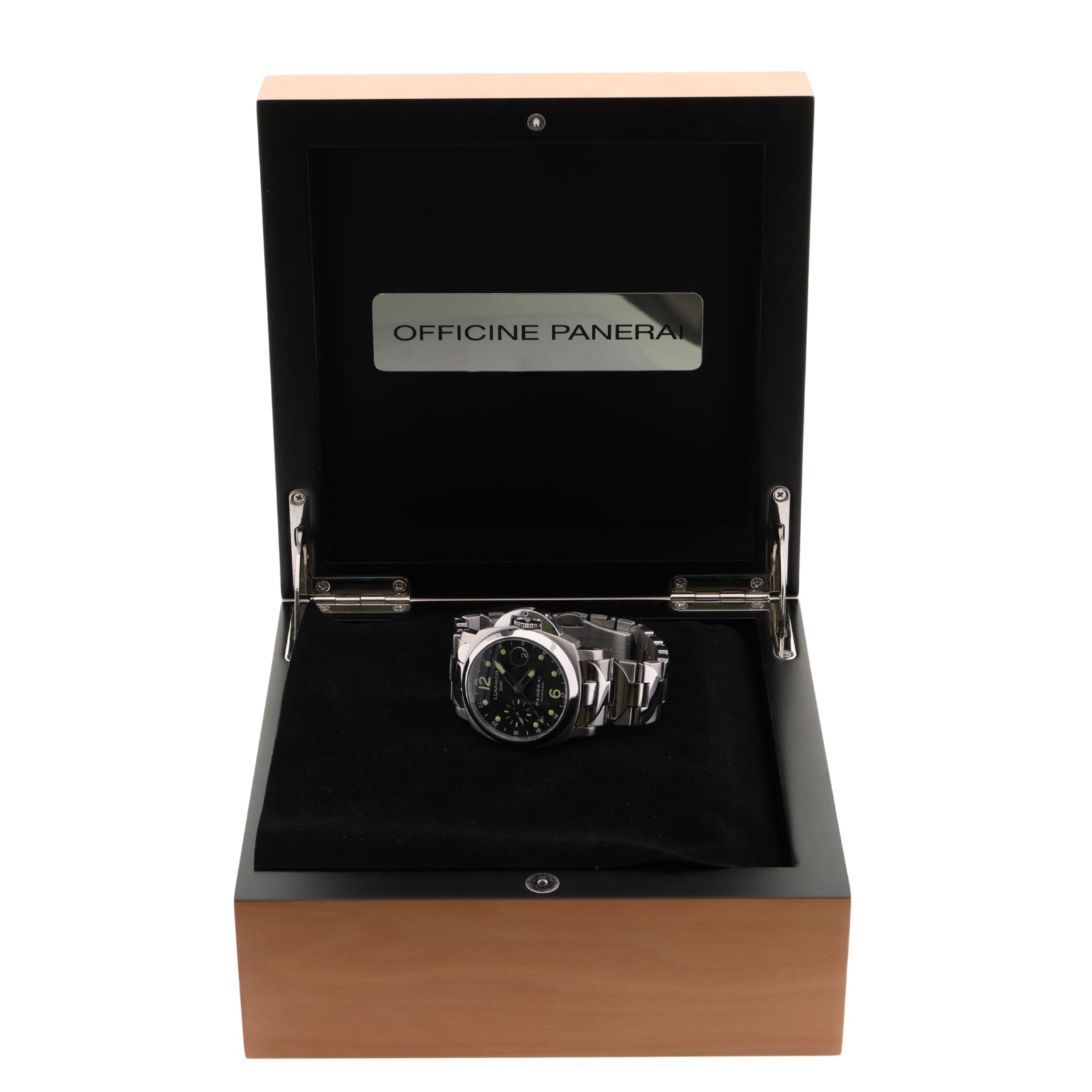 Panerai Luminor GMT Automatic, Edelstahl, LC100, Ref. PAM00160, 04-2006, B+P