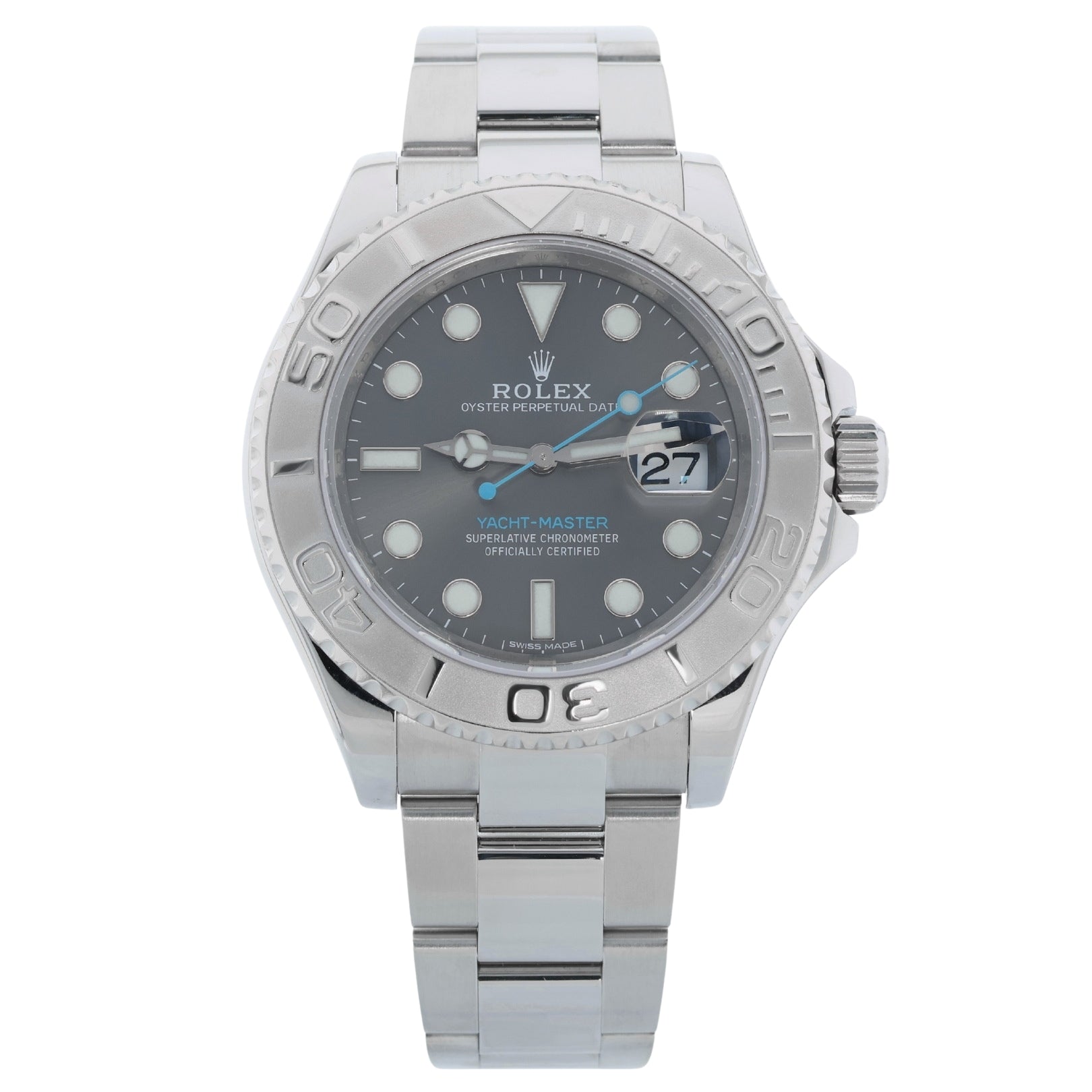 Rolex Yachtmaster 40mm, Edelstahl/Platin, Ref. 116622, B+P