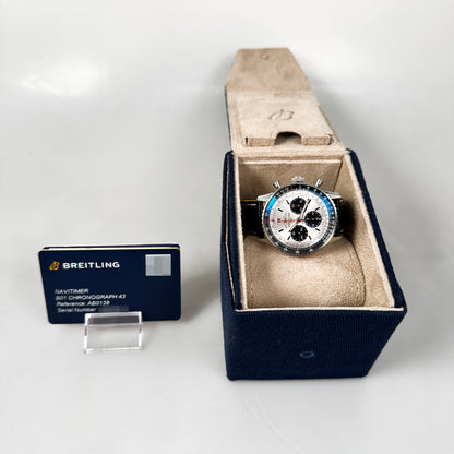 Breitling Navitimer Chronograph B01 43 mm, Ref. AB0138241G1P1, B+P