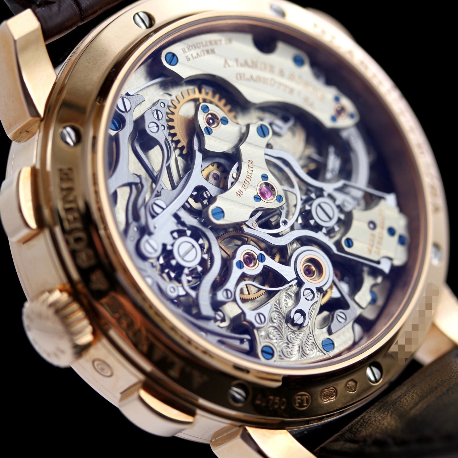 A. Lange & Söhne 1815 in Rosegold 42mm, Rattrapante Perpetual Calendar, Ref. 421.032FE, 2020, B+P - LUXUHRIA