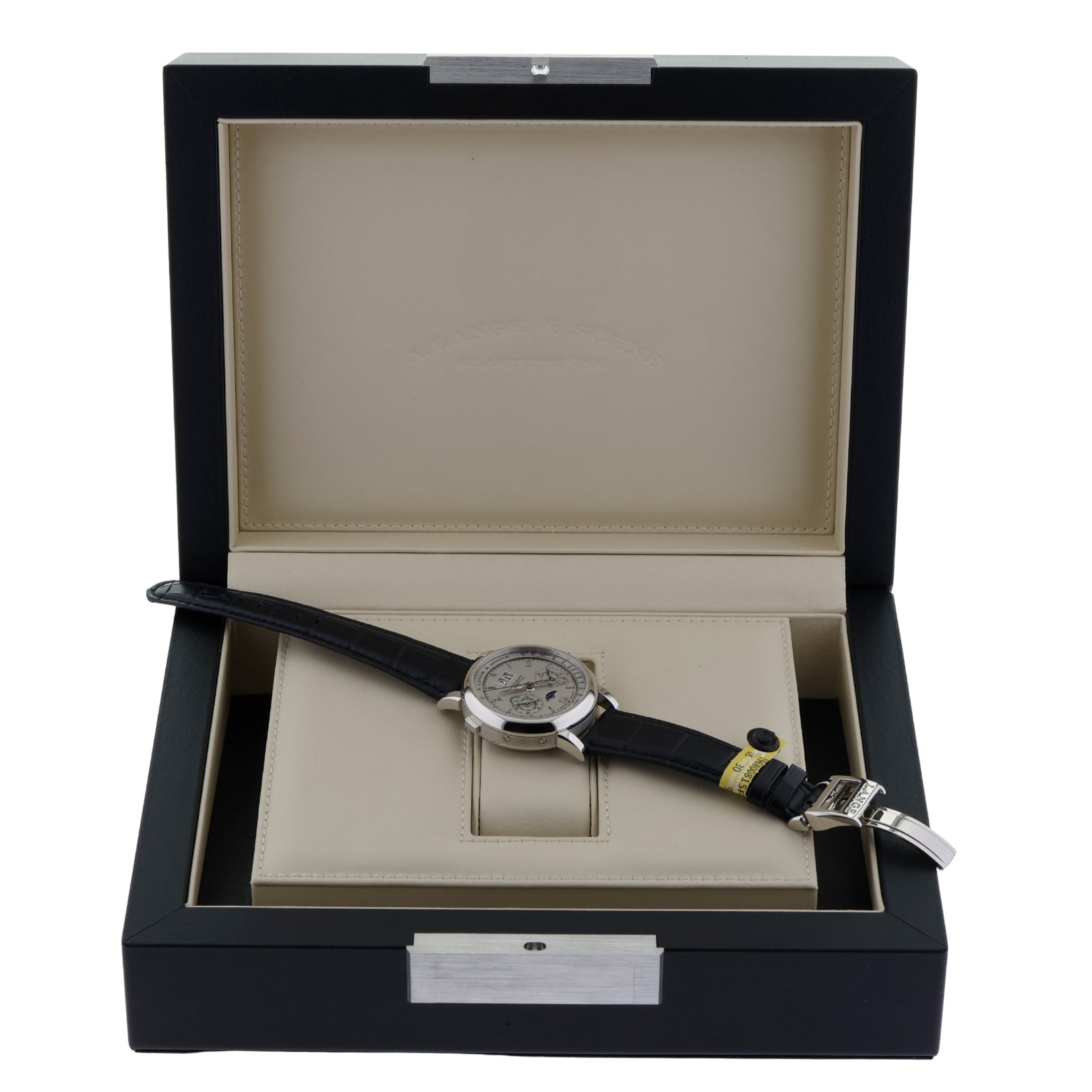 A. Lange & Söhne Datograph Perpetual, 950er Platin, ALS - Service 10/2024, Ref. 410.025E, B+P - LUXUHRIA