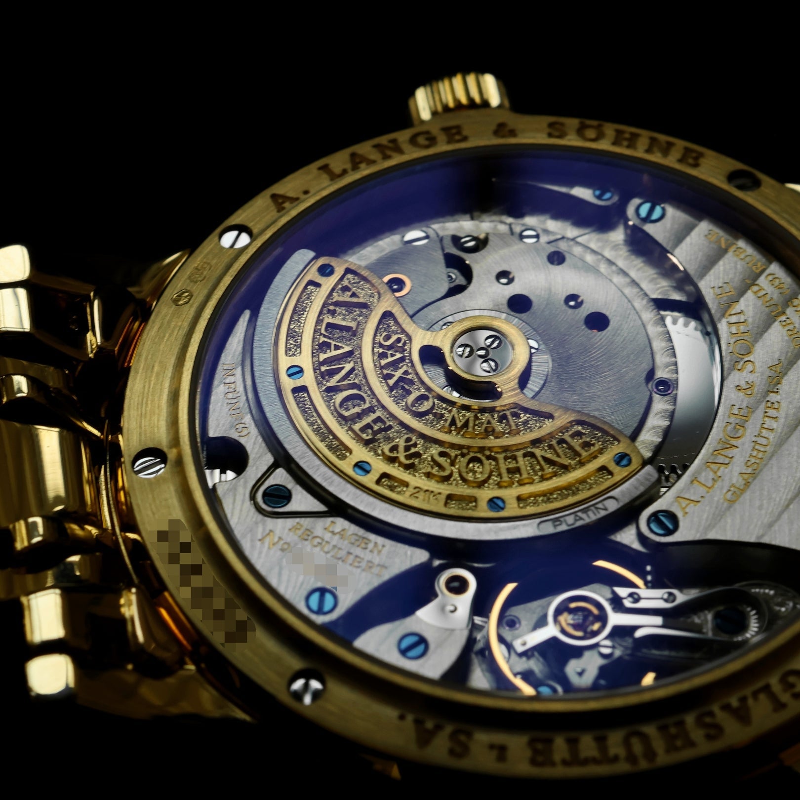 A. Lange & Söhne Langematik Perpetual, Gelbgold, Ref. 310.221E, mit ALS - Service 2025 & ALS - Nachweis, Uhrenbeweger / Box - LUXUHRIA