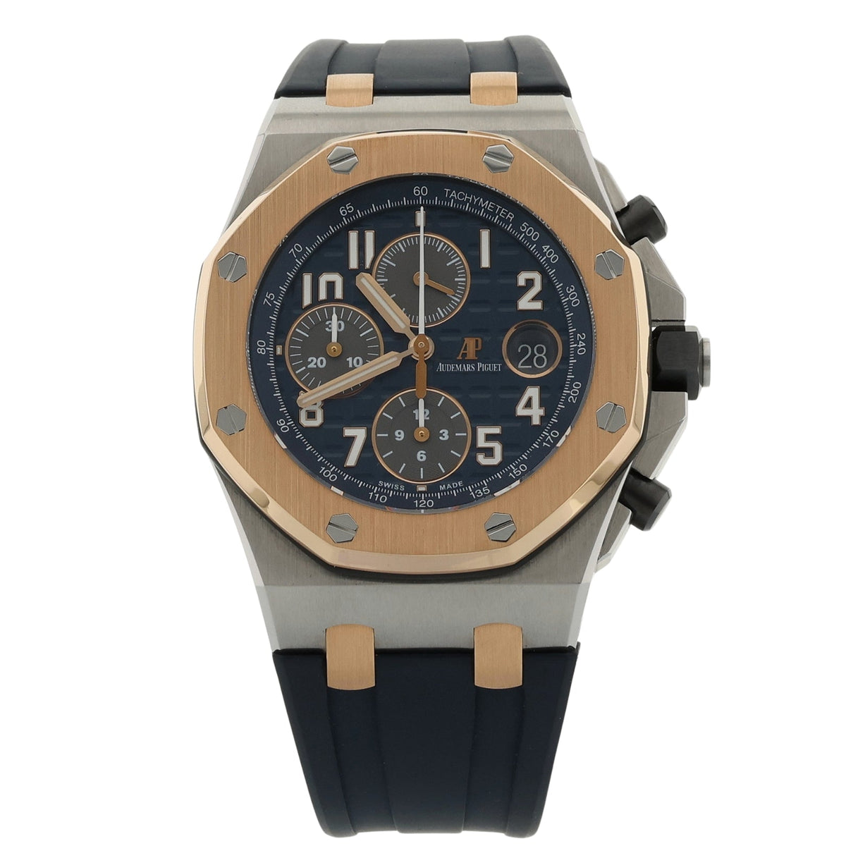 Audemars Piguet Royal Oak Offshore, Chronograph, Bucherer Blue, Ref. 26471SR.OO.D101CR.01, 2023, B+P - LUXUHRIA