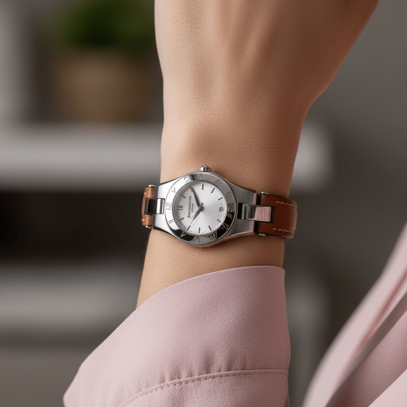 Baume & Mercier Linea, 32mm, Edelstahl, Lederarmband, Ref. M0A10070, mit Box - LUXUHRIA