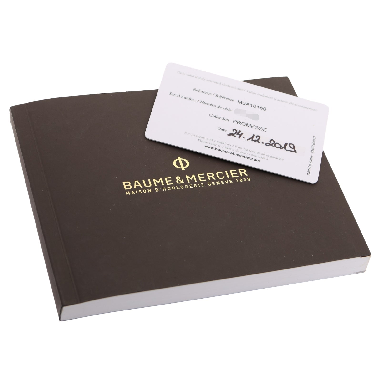 Baume & Mercier Promesse, 30 Diamonds, Perlmutt Dial, Ref. M0A10160, 12 - 2019, B+P - LUXUHRIA