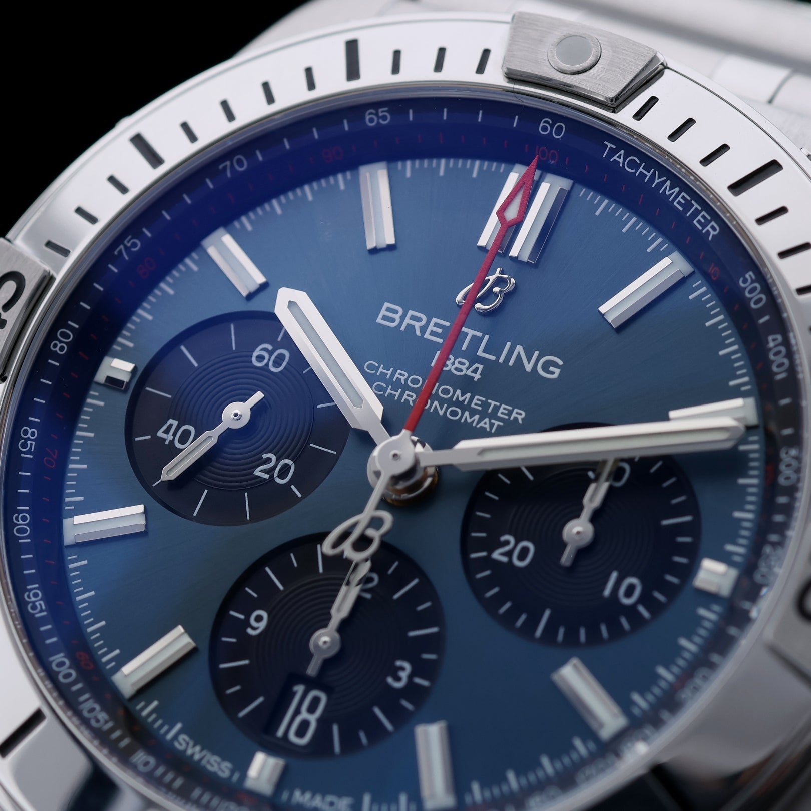 Breitling Chronomat B01 42 mm, Blau, Ref. AB0134, B+P - LUXUHRIA