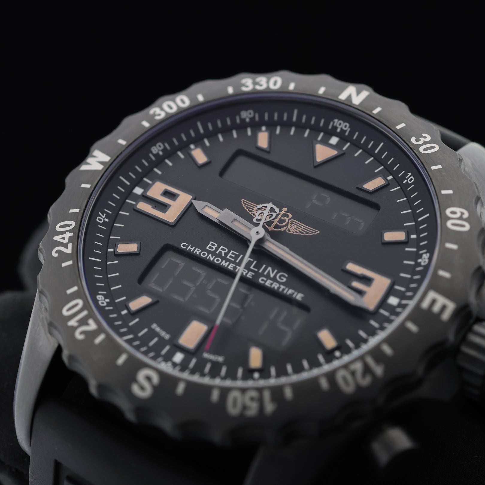 Breitling Chronospace Military DLC 46mm, Military Black Dial, M7836622, B+P - LUXUHRIA