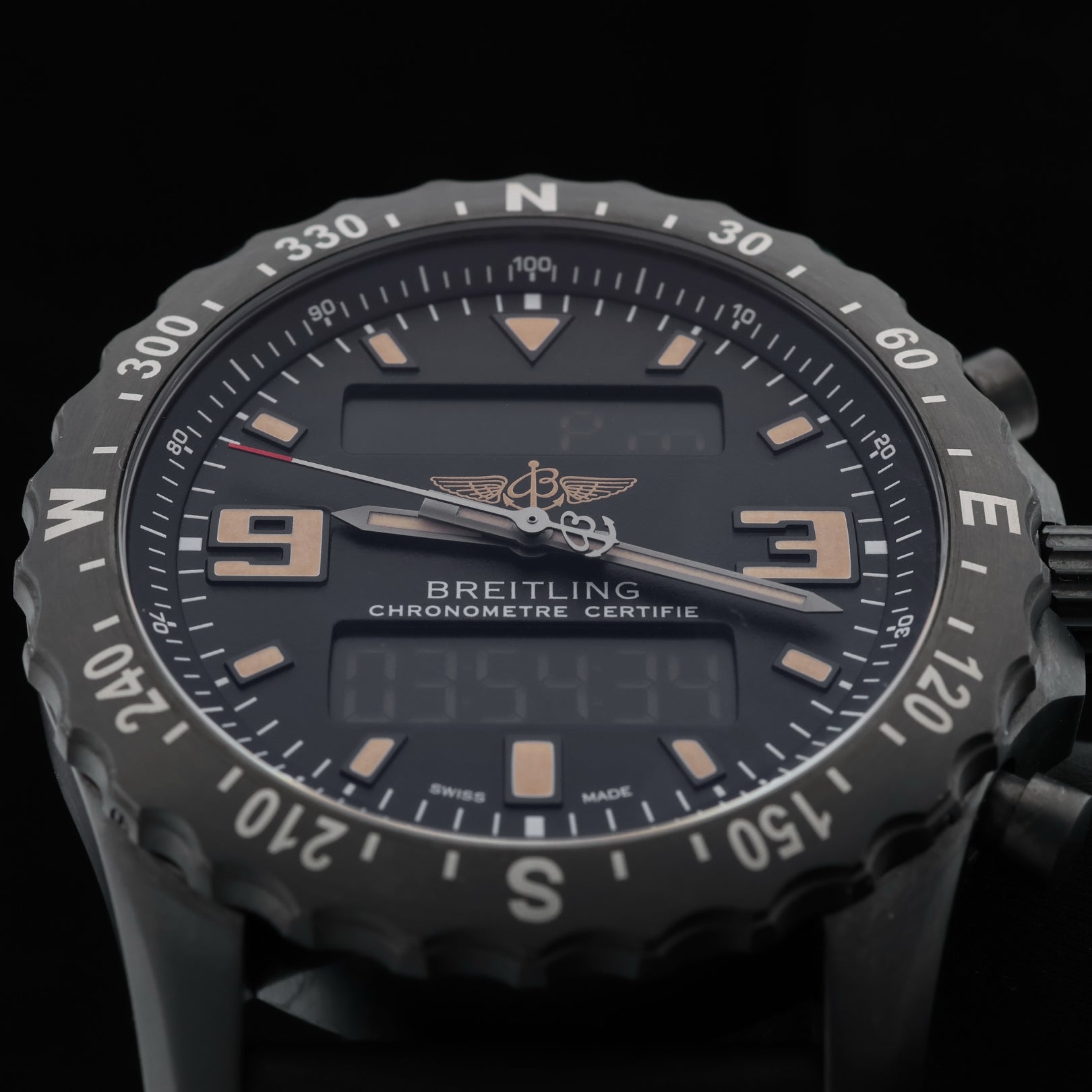 Breitling Chronospace Military DLC 46mm, Military Black Dial, M7836622, B+P - LUXUHRIA