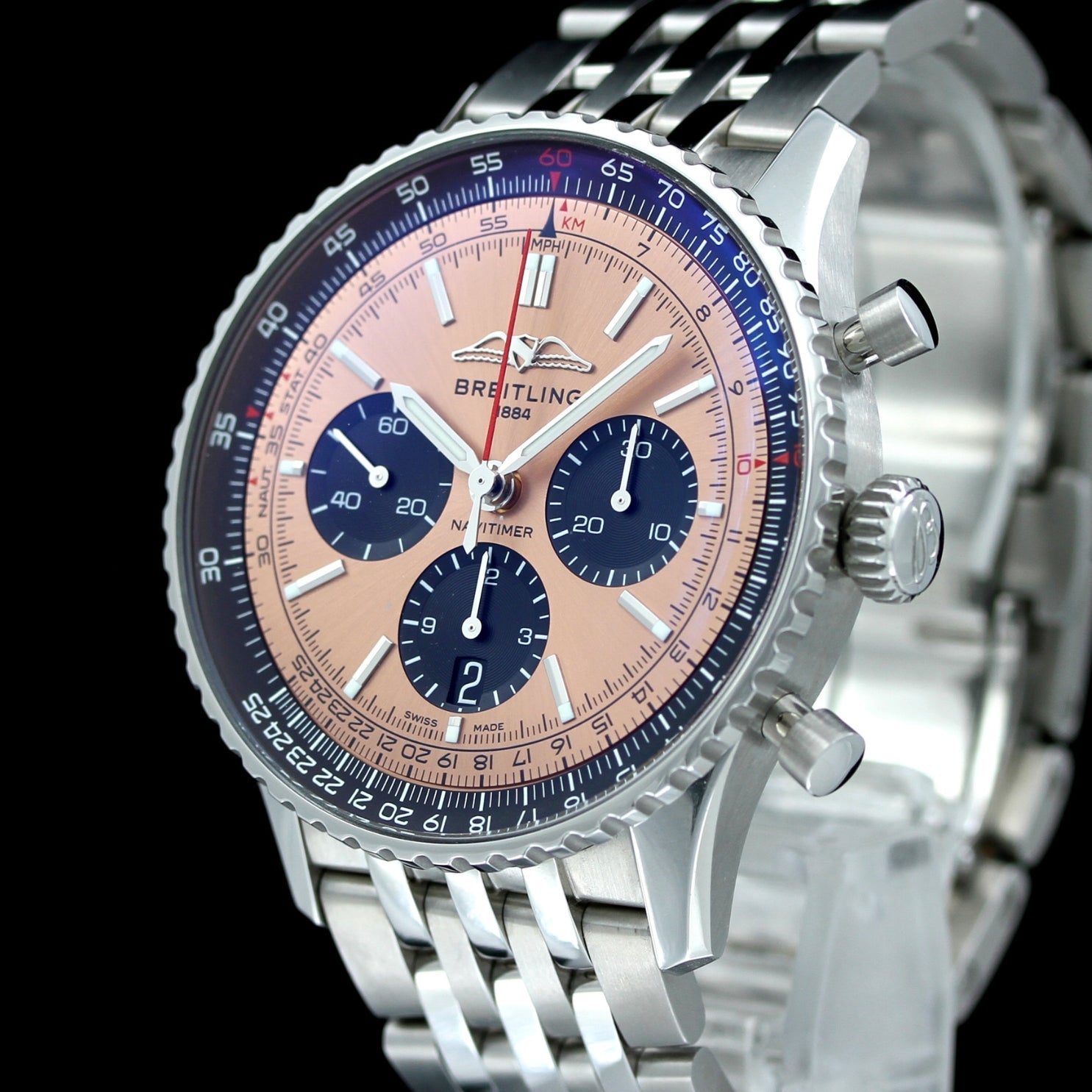 Breitling Navitimer B01 Chronograph 43mm, Kupferton Zifferblatt, AB0138241K1A1, B+P - LUXUHRIA