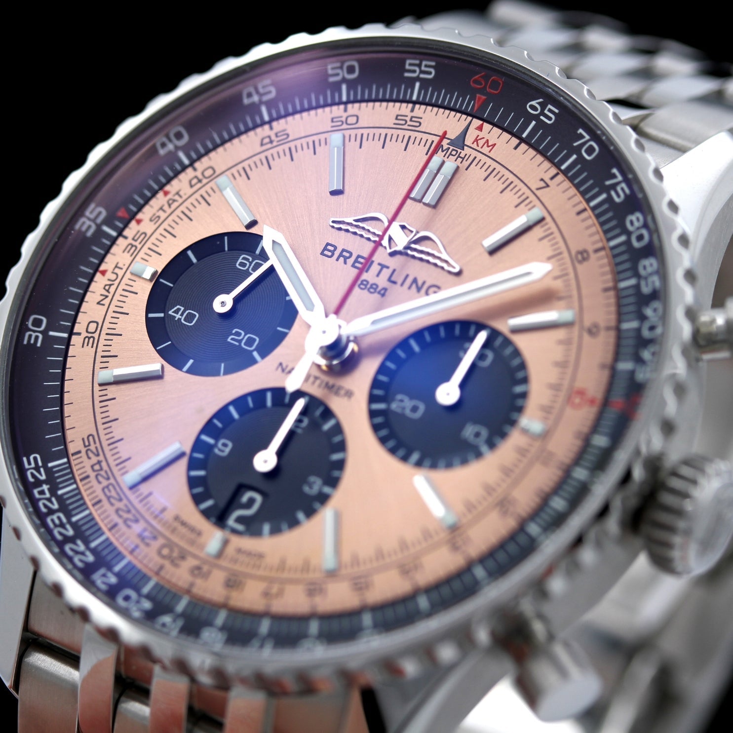 Breitling Navitimer B01 Chronograph 43mm, Kupferton Zifferblatt, AB0138241K1A1, B+P - LUXUHRIA