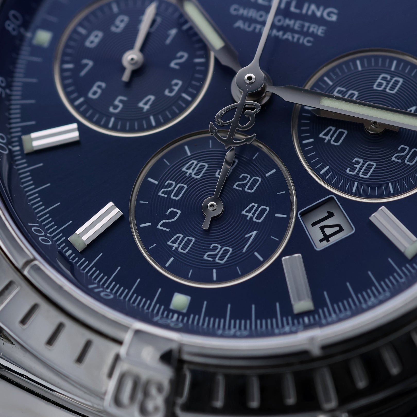 Breitling Shadow Flyback 38mm, Blau, Ref. A35312, Box - LUXUHRIA