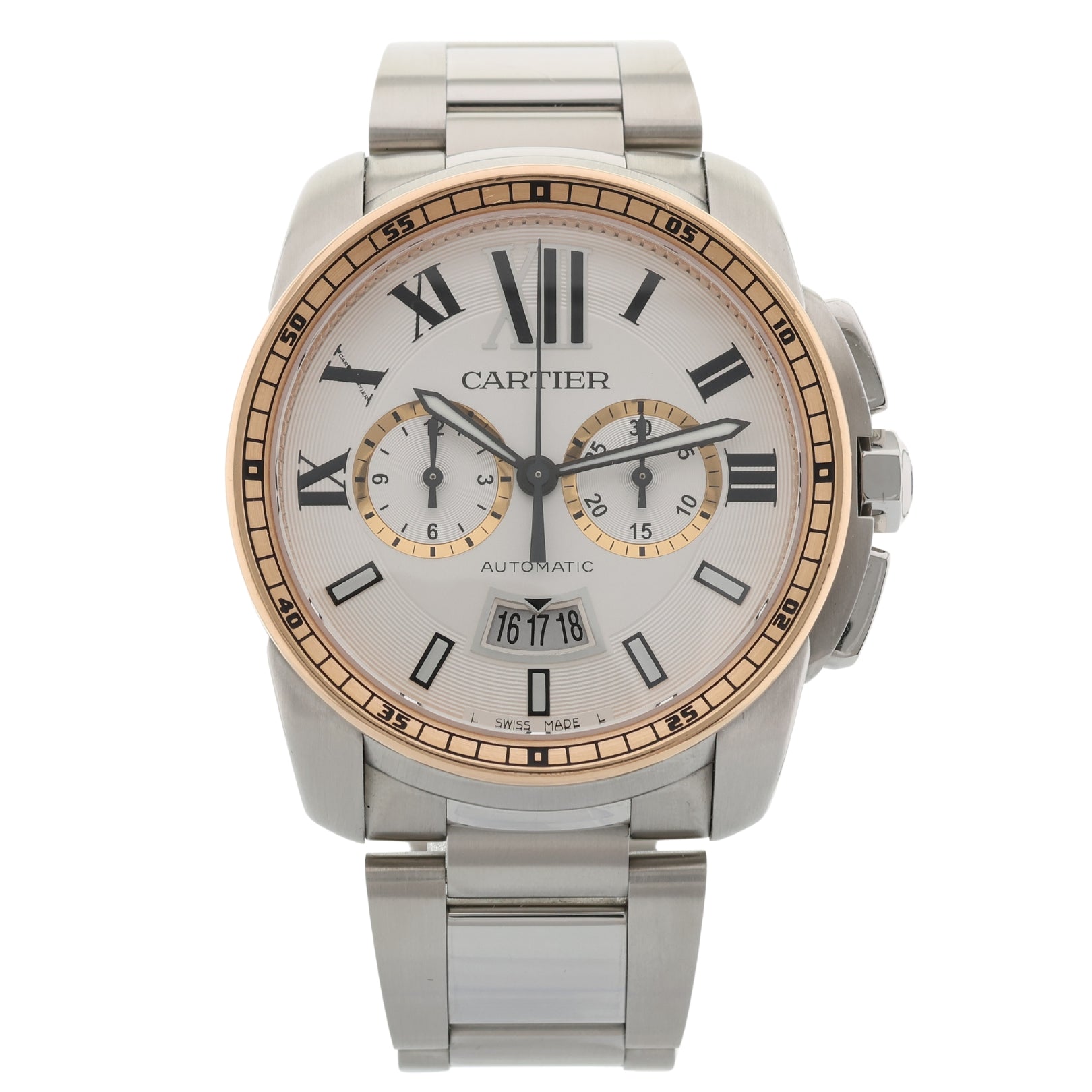 Cartier Calibre de Cartier Chronograph, 42mm, Ref. W7100042, 11 - 2014, B+P - LUXUHRIA